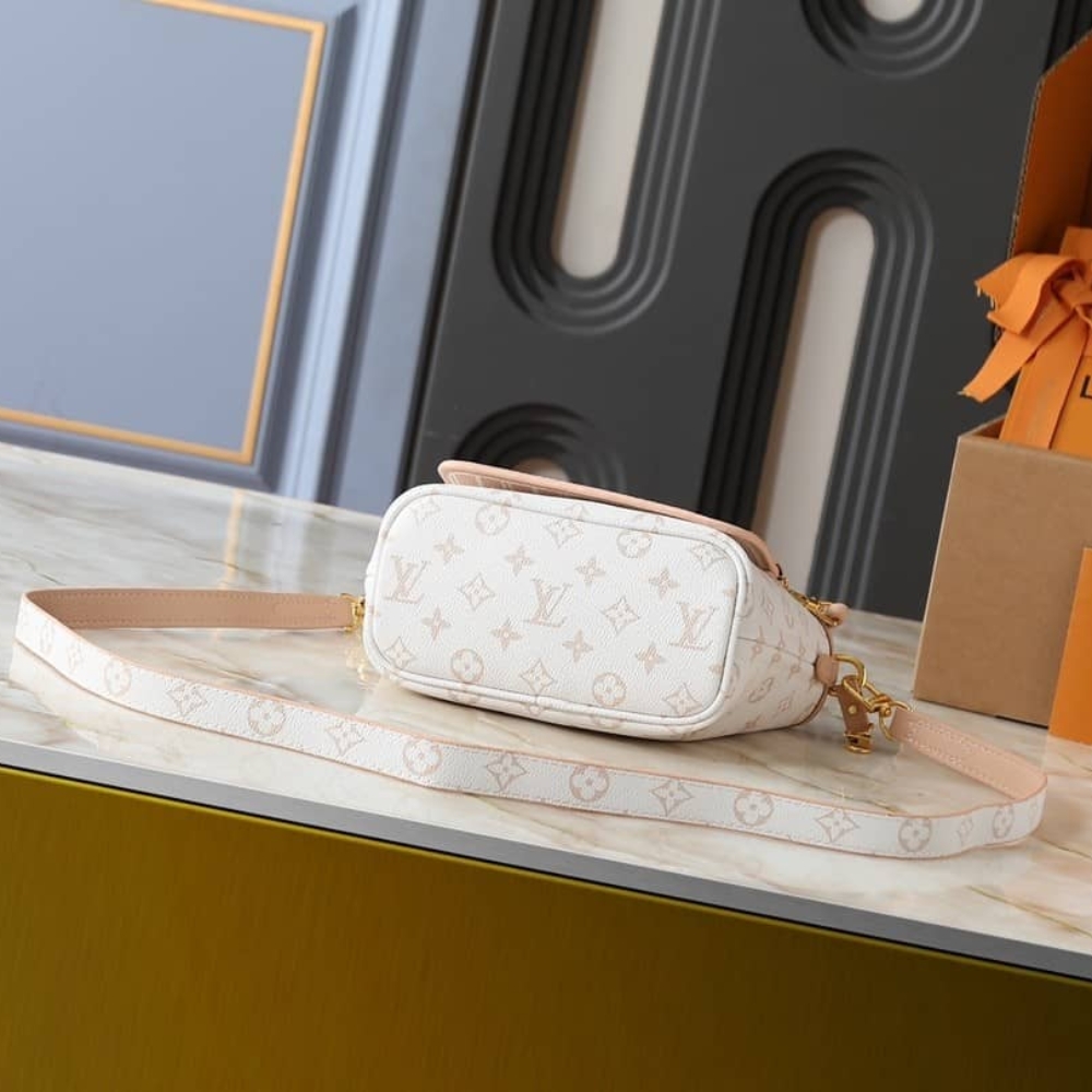 LOUIS VUITTON NEVERFULL BANDOULIÈRE INSIDE OUT BB MONOGRAM DUNE 26CM - Image 5