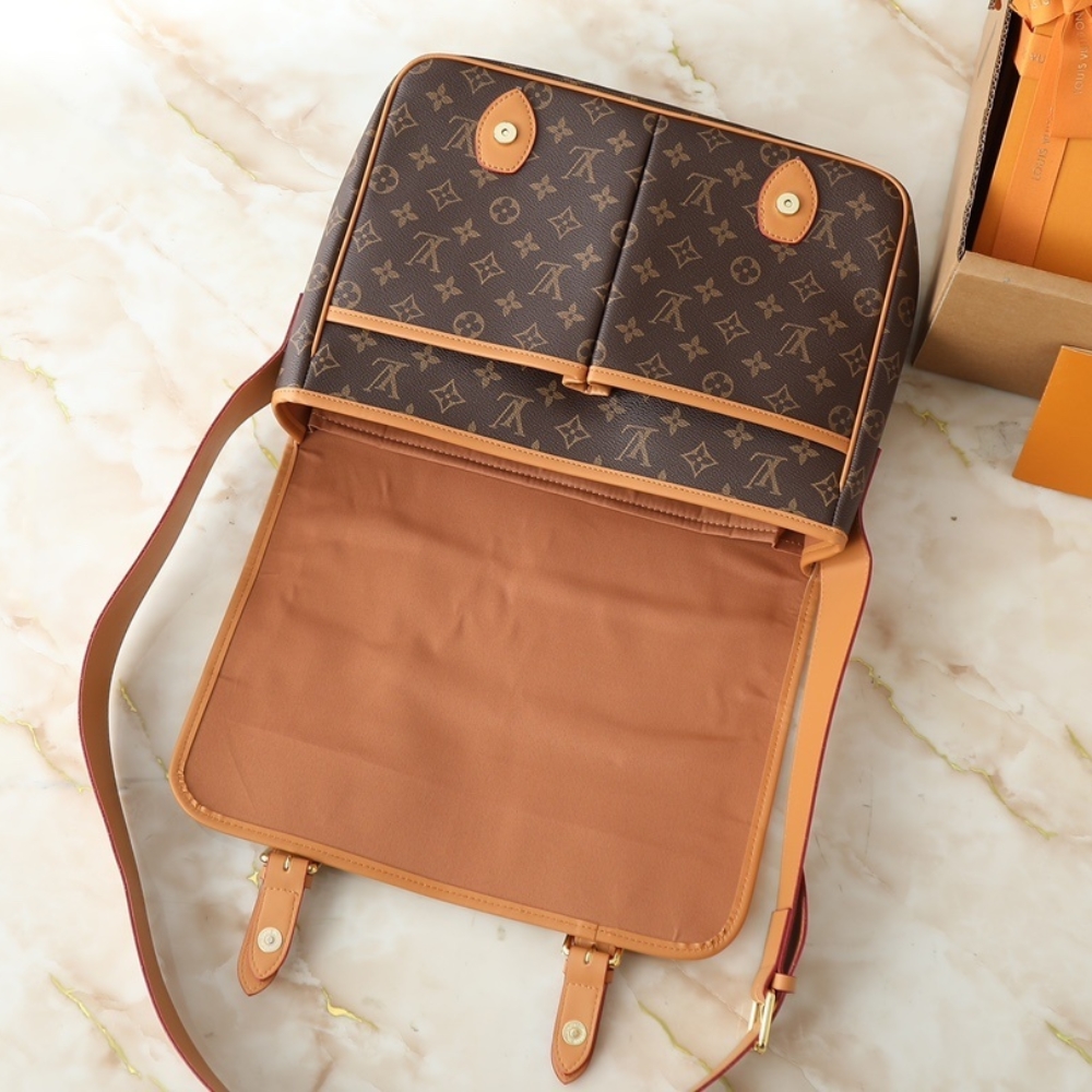 LOUIS VUITTON SATCHEL MESSENGER MONOGRAM BROWN 35CM M14723 - Image 6