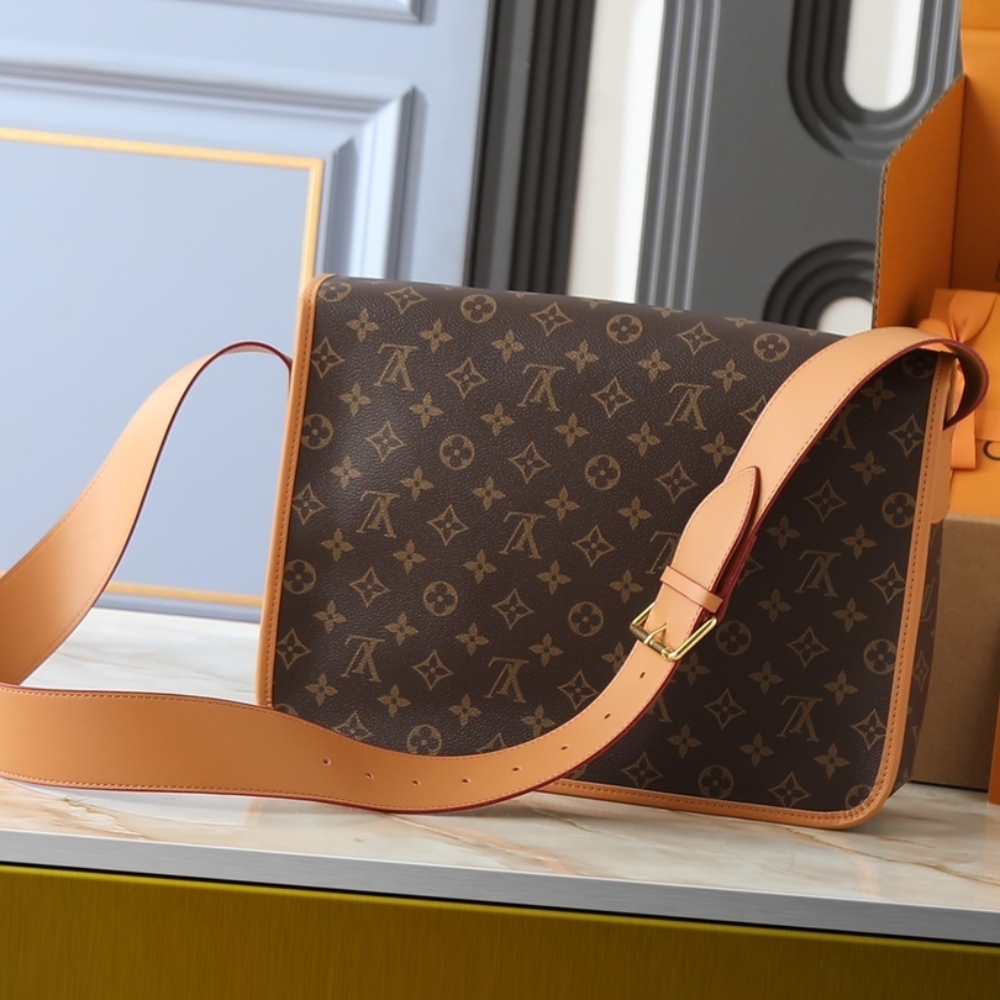 LOUIS VUITTON SATCHEL MESSENGER MONOGRAM BROWN 35CM M14723 - Image 4