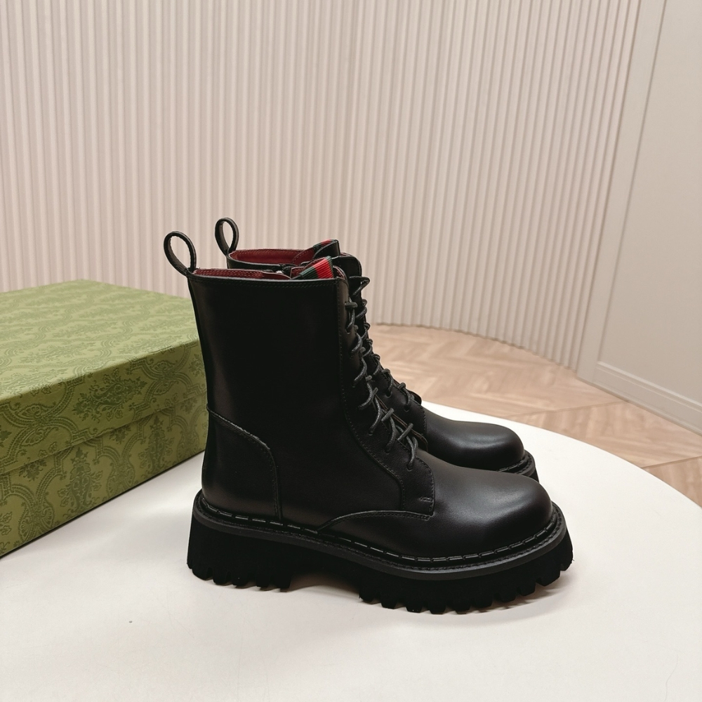 Alternative view of GUCCI WOMEN THEA ANKLE BOOT BLACK LEATHER 794173 AADIX 1060