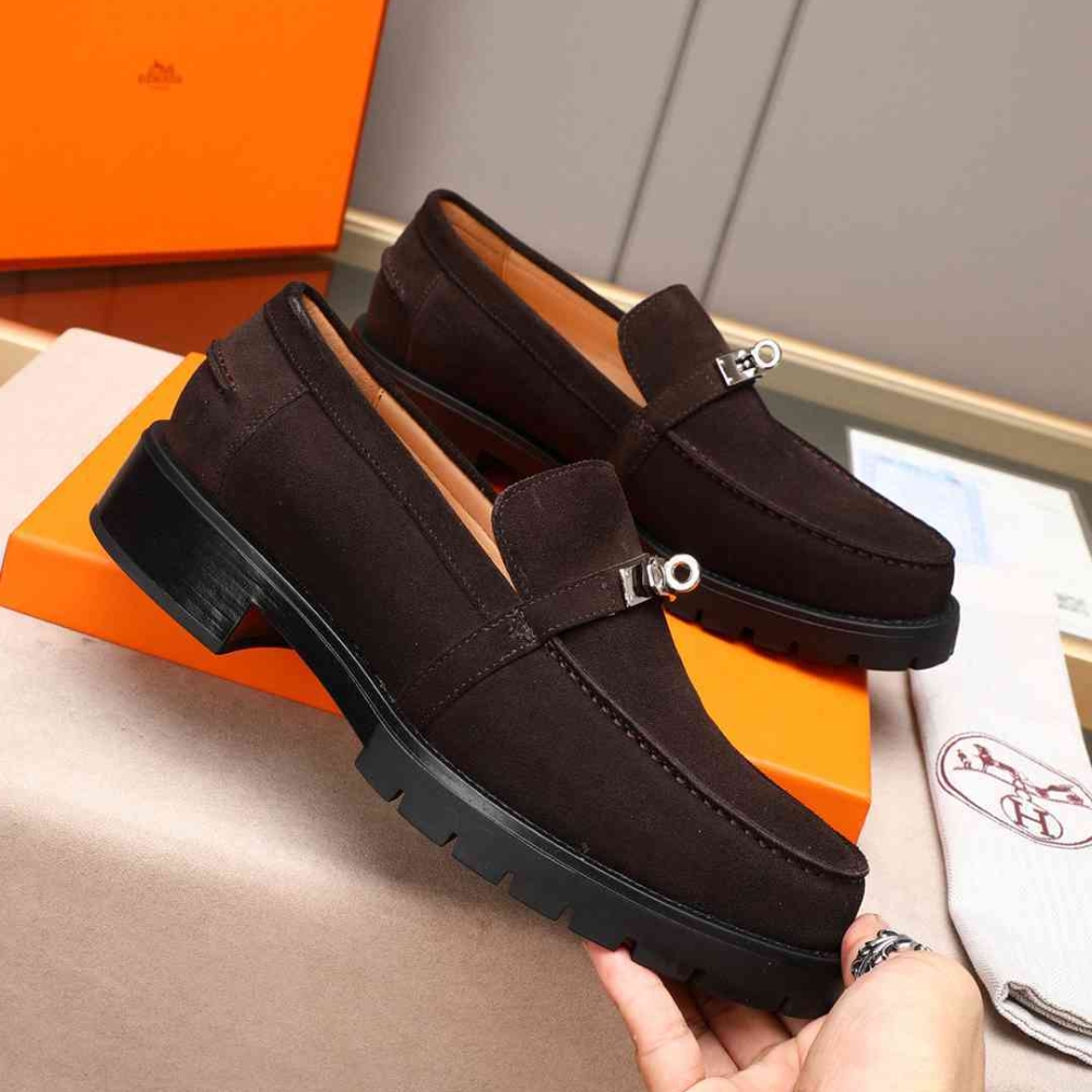 Alternative view of HERMES ICONE LOAFER BROWN H242908ZAF7390