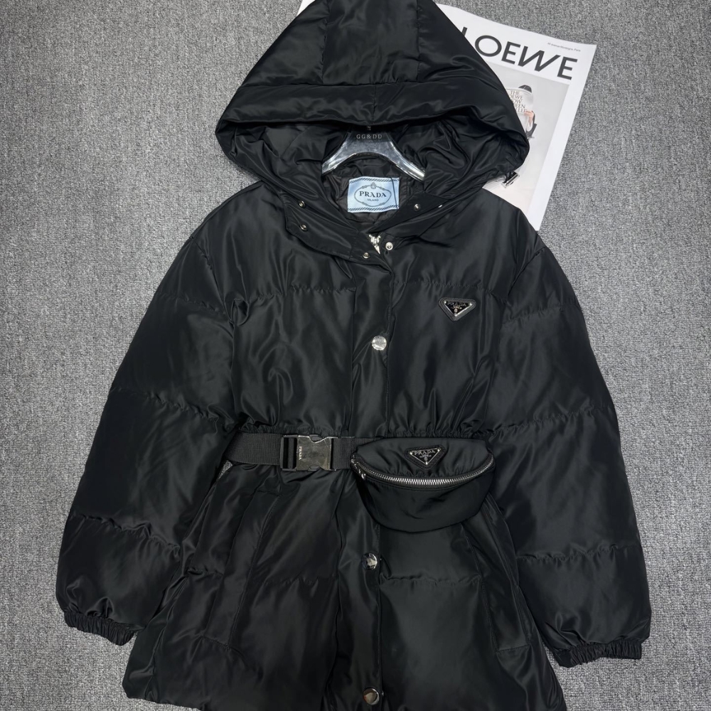 Alternative view of PRADA RE NYLON DOWN JACKET BLACK 29X966 1WQ8 F0002 S OOO