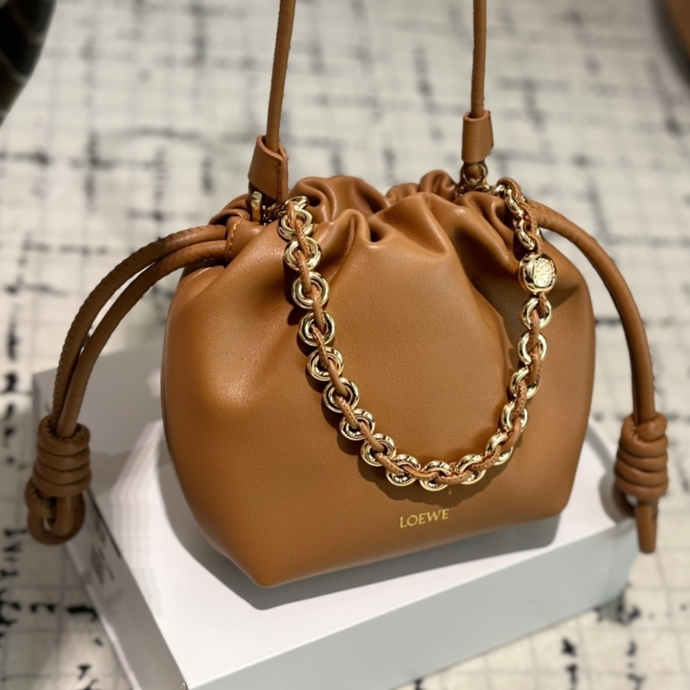 Alternative view of LOEWE MINI FLAMENCO PURSE IN MELLOW NAPPA BROWN 16CM A914CBPX03 6715