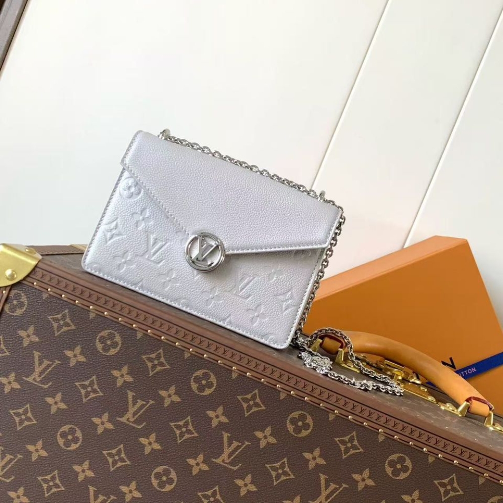 Alternative view of [SUPER VIP 1:1] LOUIS VUITTON WALLET ON CHAIN ROSY BRUME GRAY 19CM M13570