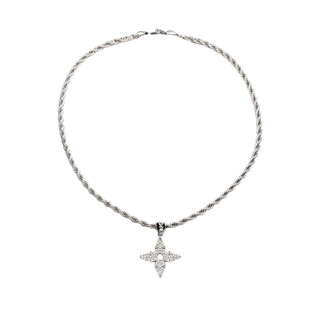 LOUIS VUITTON LV ROPE PENDANT NECKLACE SILVER