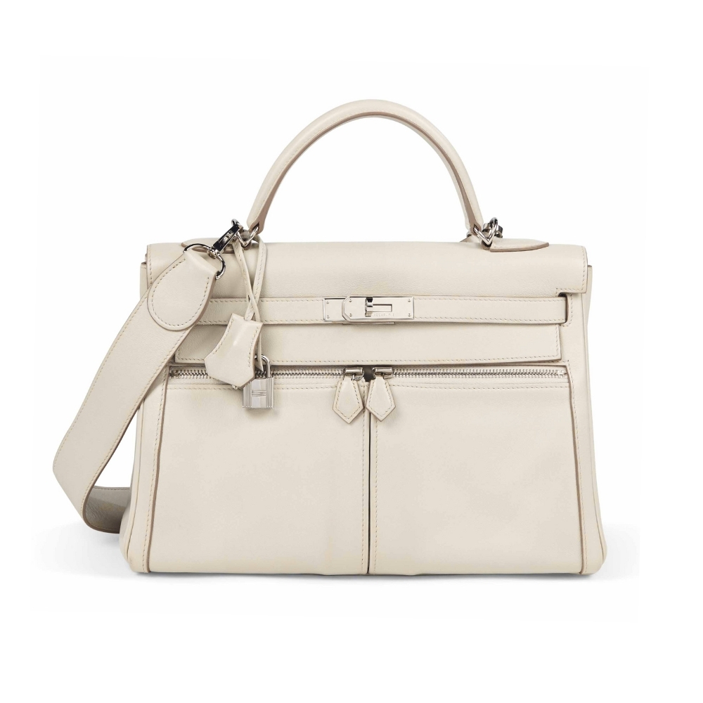 HERMES SWIFT KELLY LAKIS 35 BEIGE 25CM