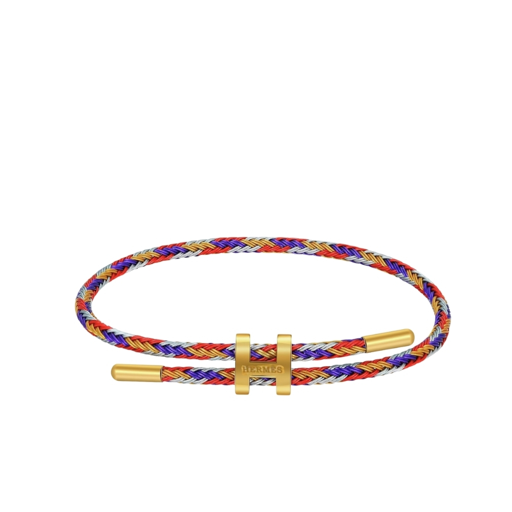 HERMES ROPE CHAIN BRACELET MULTICOLOR