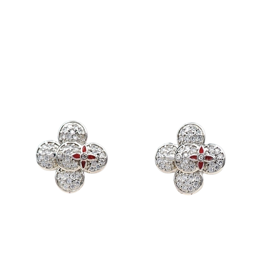 LOUIS VUITTON VIVIENNE EARRINGS IN SILVER
