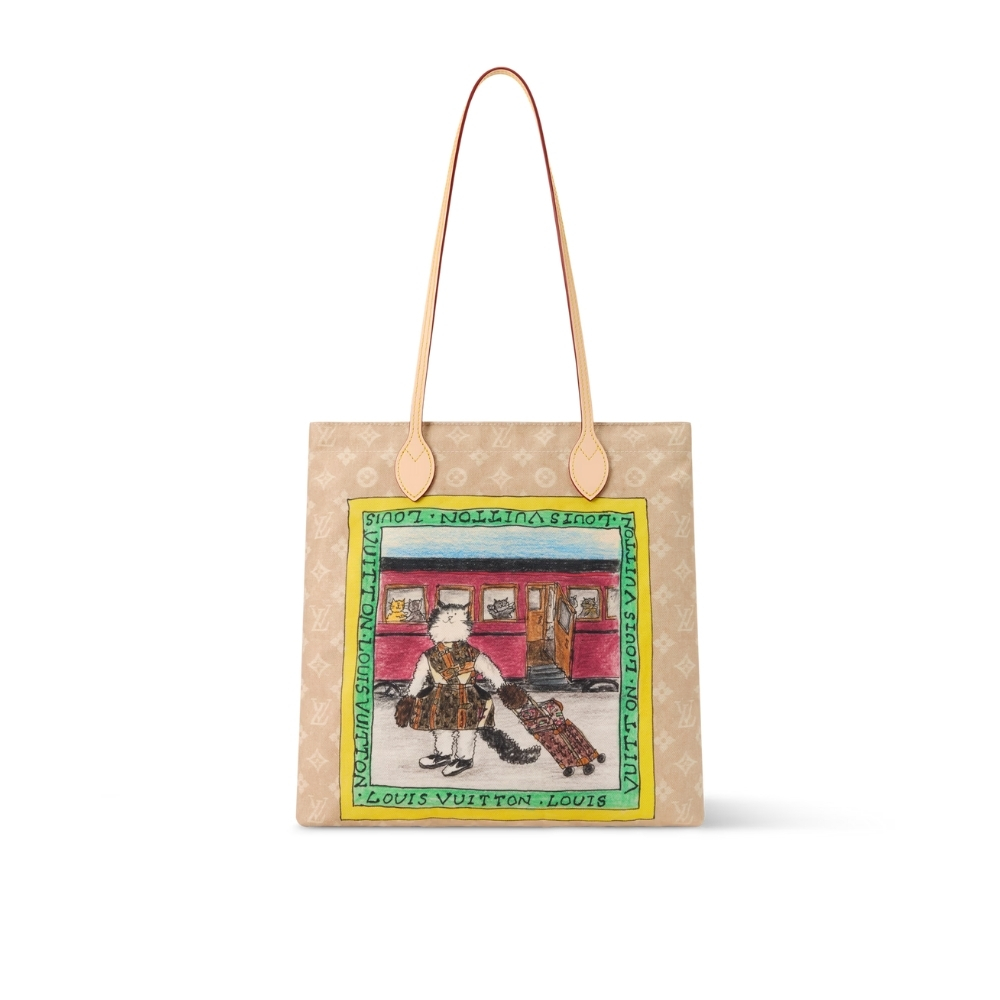 LOUIS VUITTON CARRY IT MEOWGRAM BEIGE 37CM M15128