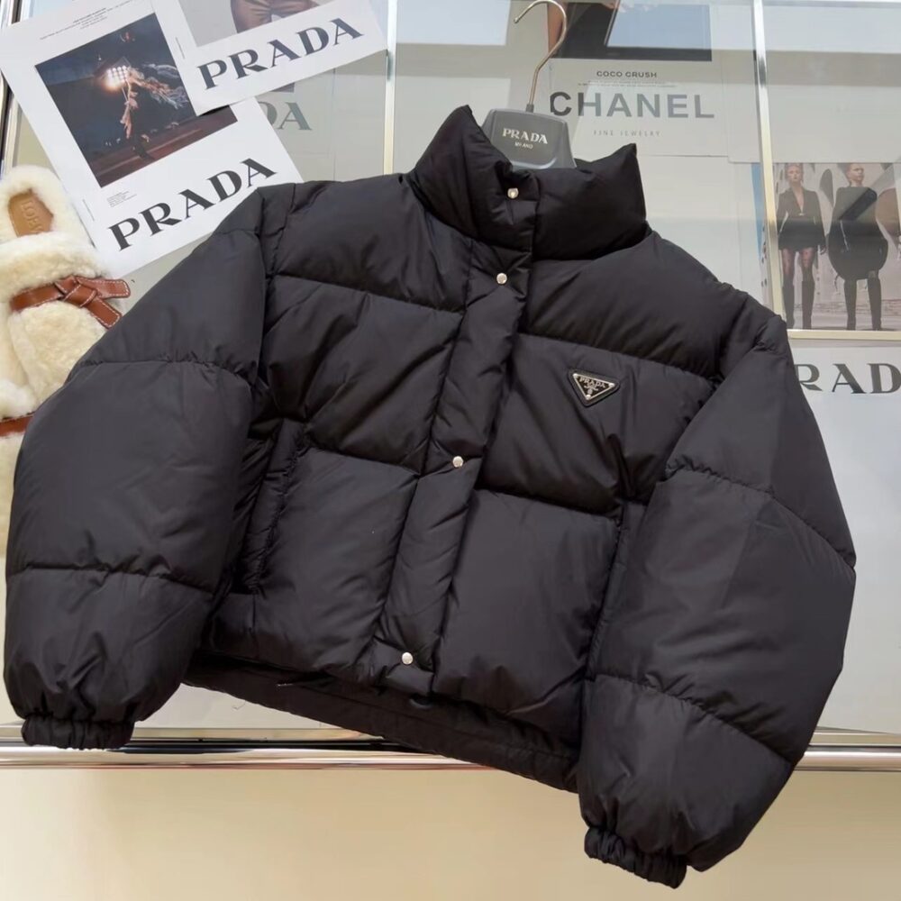 Alternative view of PRADA RE NYLON CROPPED CONVERTIBLE DOWN JACKET BLACK 291805 11A9 F0002 S 222