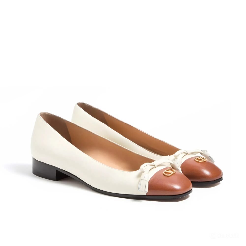 VALENTINO VALET DU ROI BALLERINA IN KIDSKIN IN BUTTER 7W2S0MR8DDT AHA