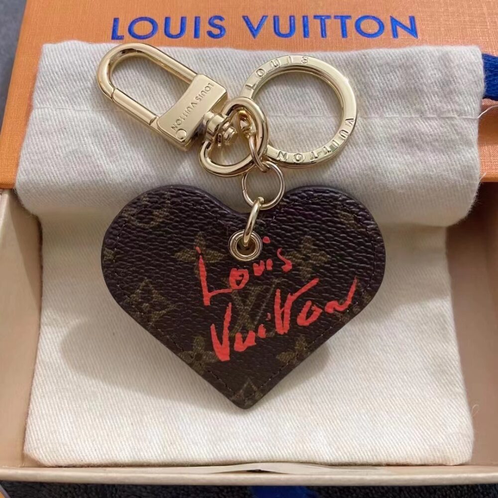 Alternative view of LOUIS VUITTON MONOGRAM FALL IN LOVE HEART KEY HOLDER BAG CHARM BROWN 9CM M00462