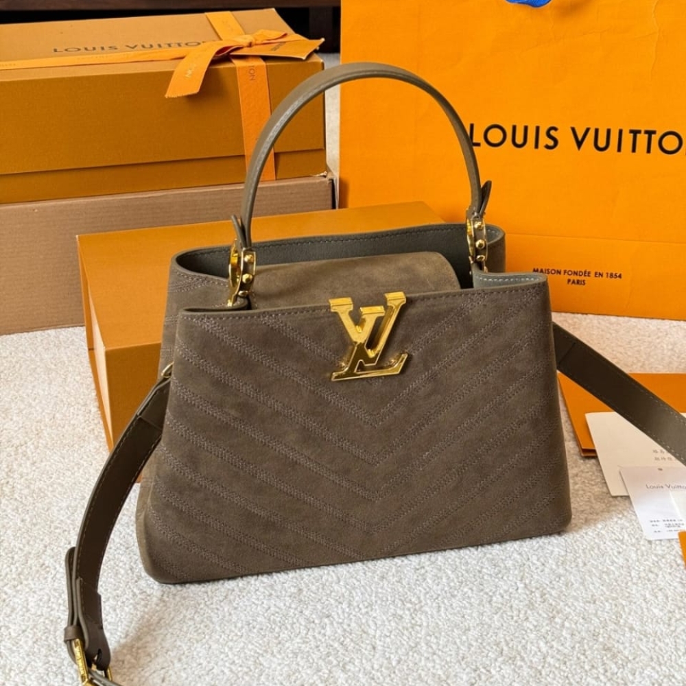 Alternative view of LOUIS VUITTON CAPUCINES BB BAG DARK BROWN 27CM