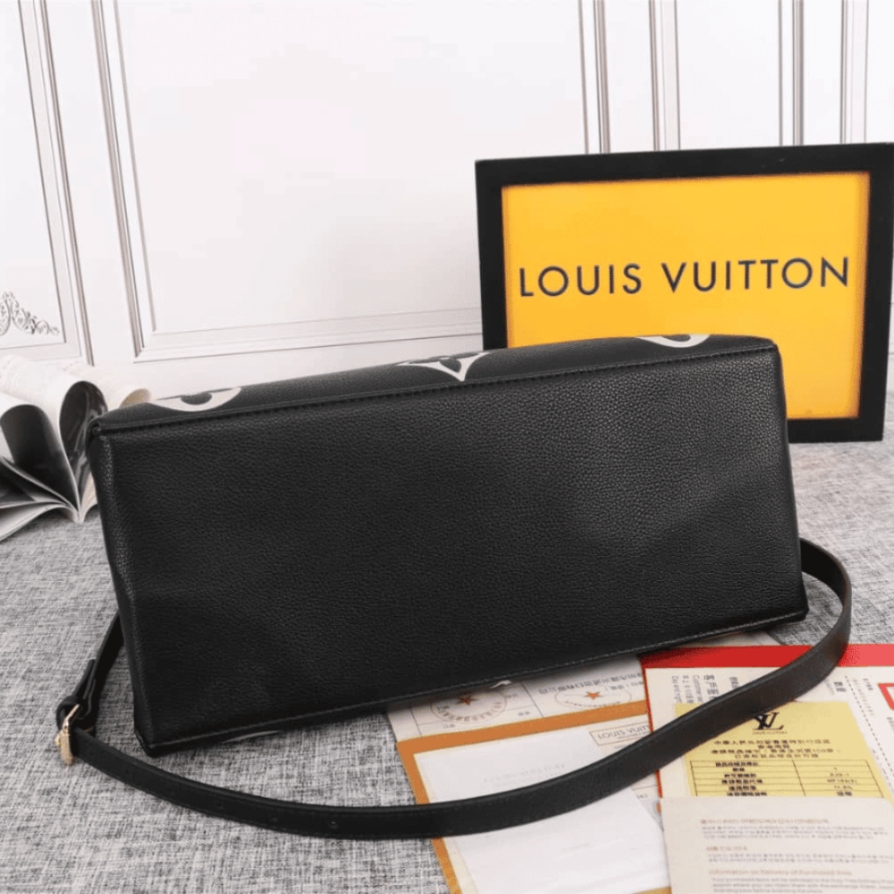 LOUIS VUITTON GRAND PALAIS BICOLOR MONOGRAM EMPREINTE BLACK AND BEIGE 34CM - Image 4