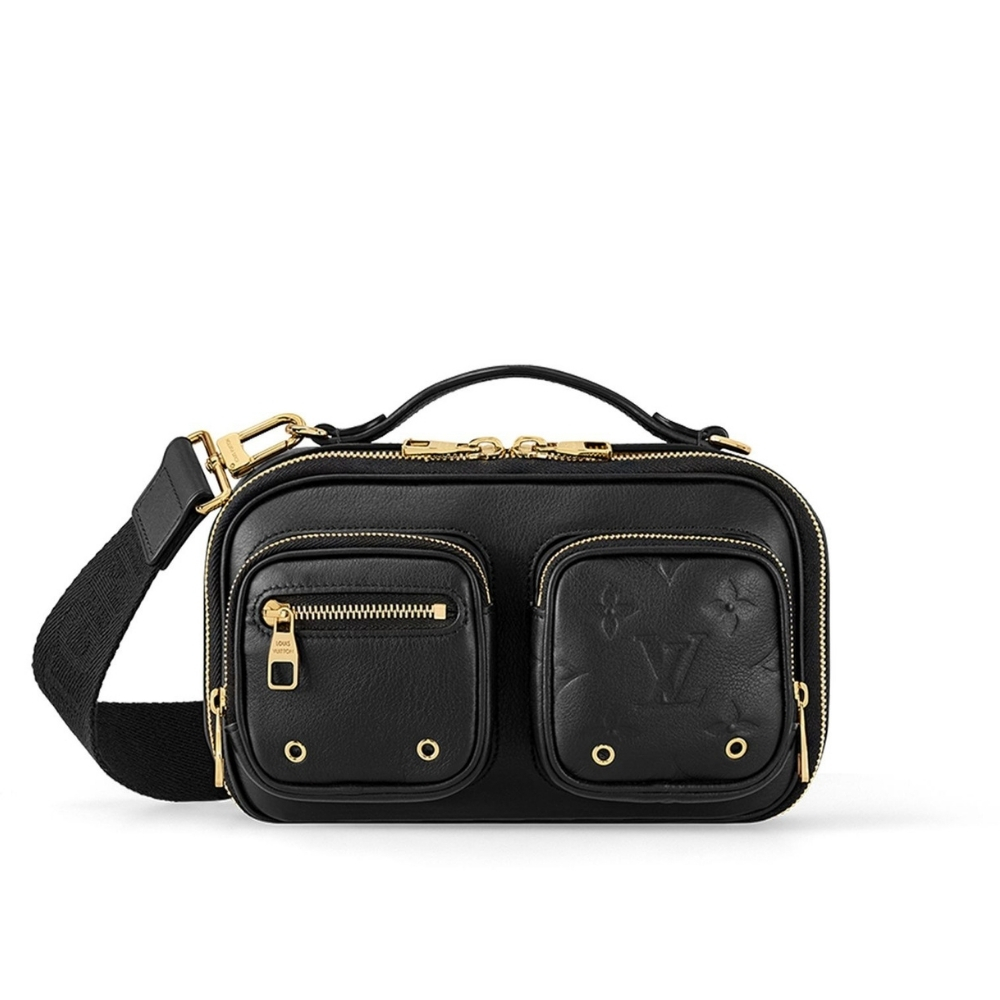 LOUIS VUITTON UTILITY CROSSBODY BAG BLACK 18CM M80450