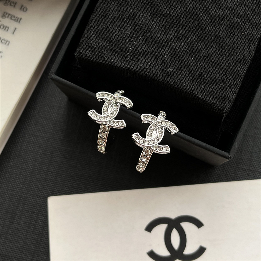 Alternative view of CHANEL CC MARK HOOP EARRINGS IN SILVER ABF729 B20574 U0939