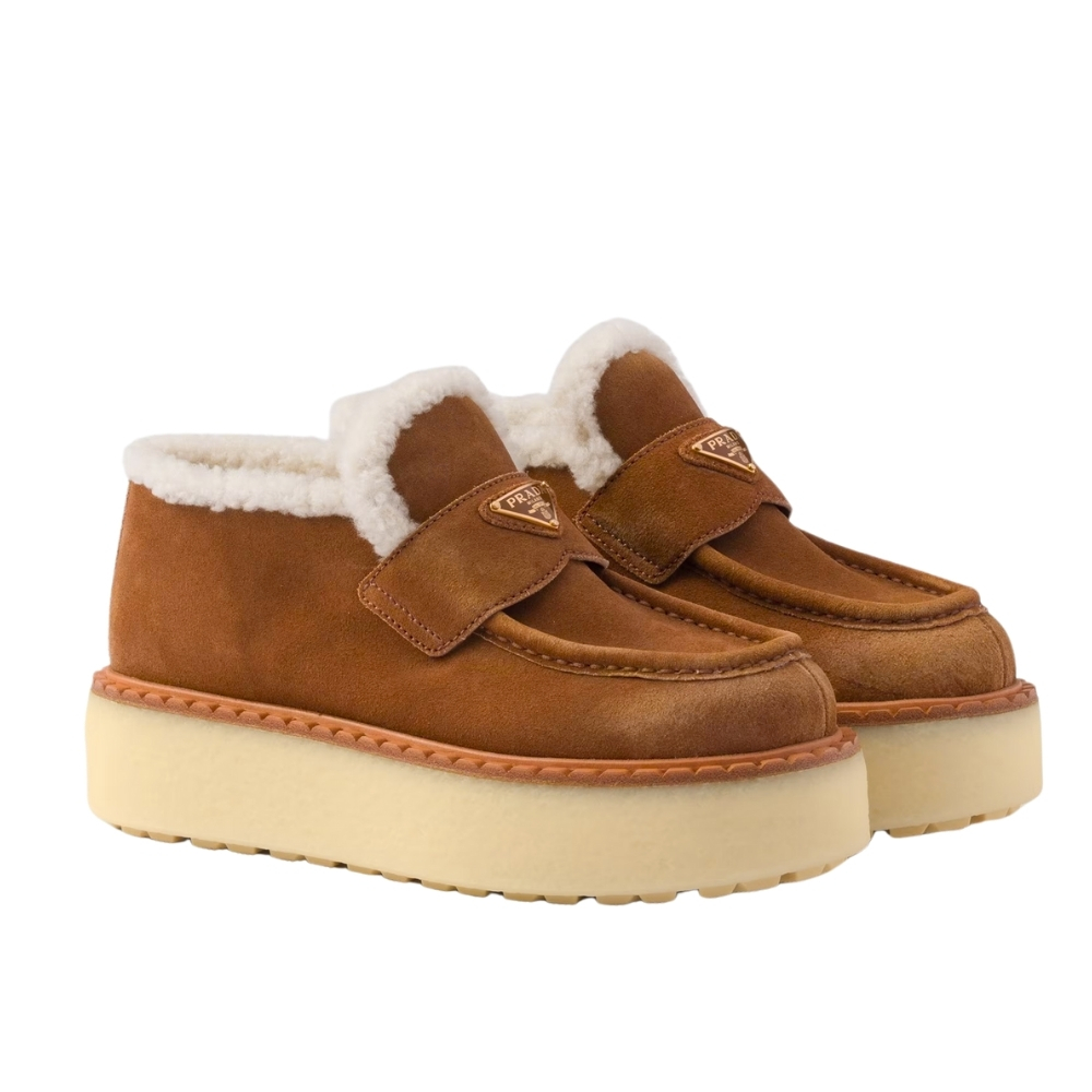 PRADA SUEDE LOAFERS CINNAMON 1D717N X0O F0401 F ZG50