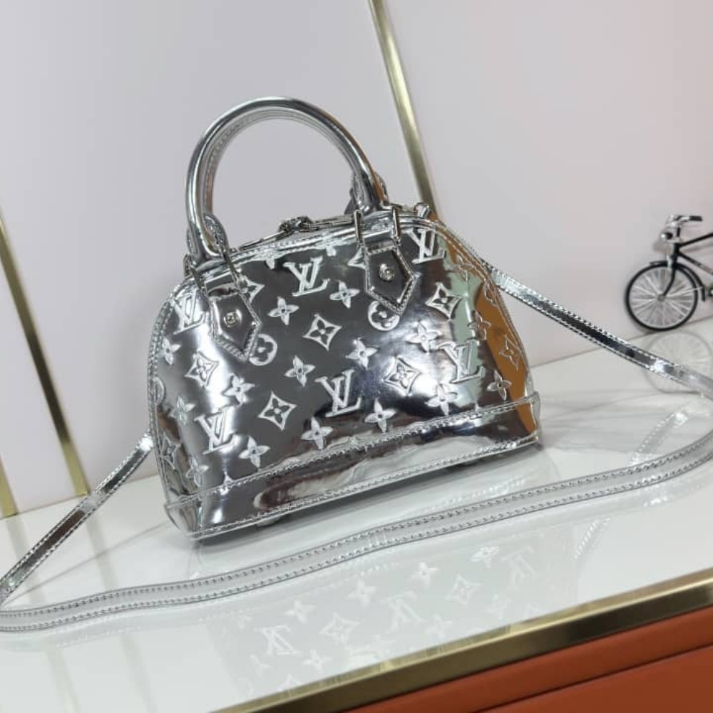 LOUIS VUITTON ALMA BB SILVER 23CM M26335 - Image 5