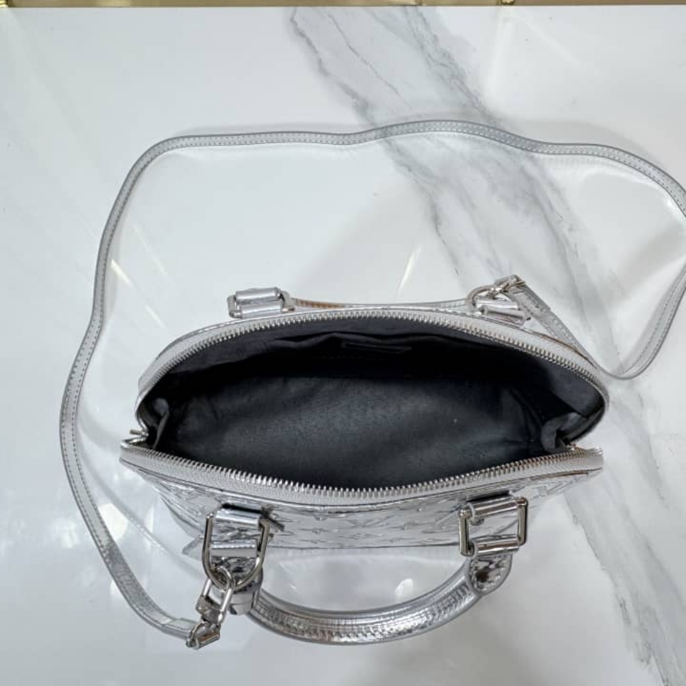 LOUIS VUITTON ALMA BB SILVER 23CM M26335 - Image 9