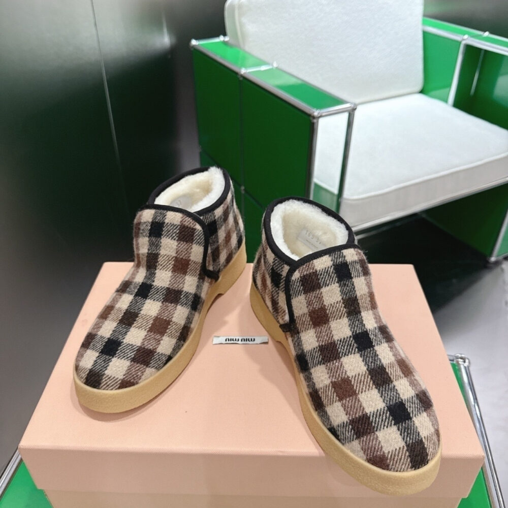 Alternative view of MIUMIU WOOL AND SHEARLING SLIP ON BOOTIES CAMEL BEIGE 5T558E 3ZKT F0KQF F 020