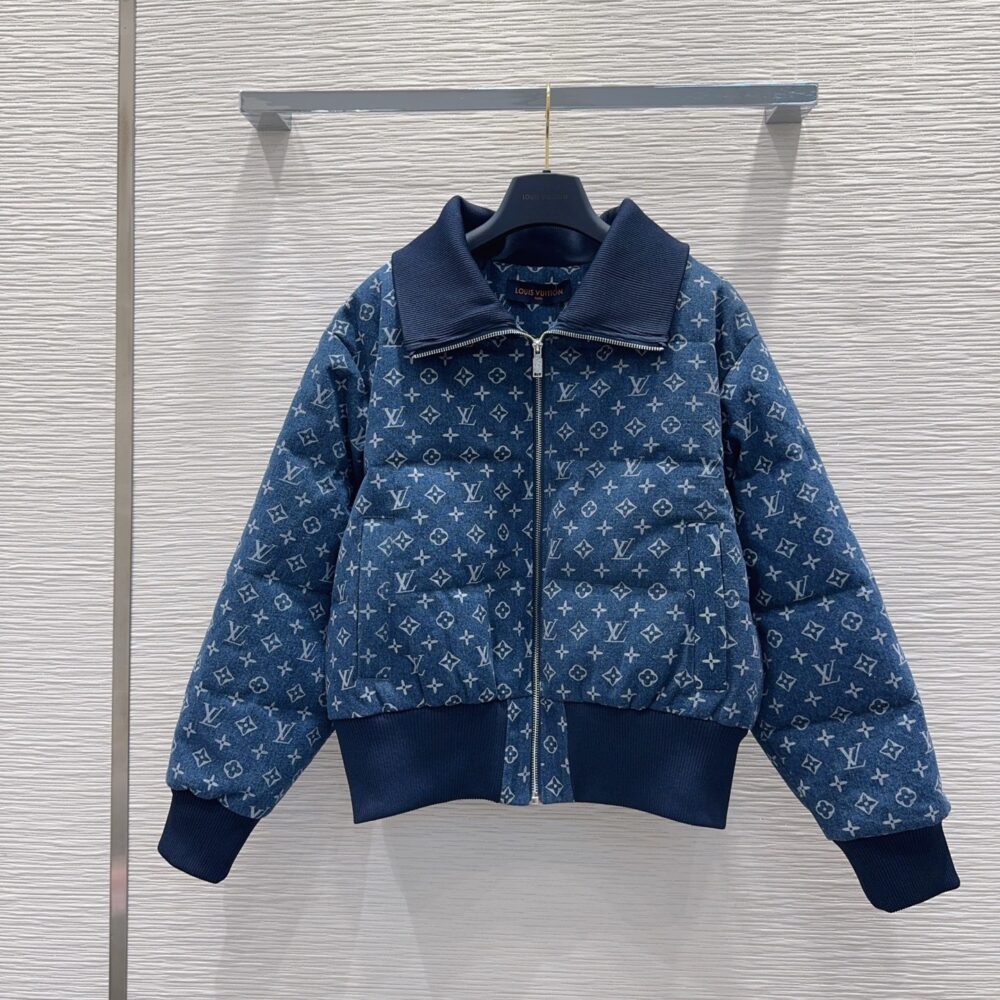 Alternative view of LOUIS VUITTON MONOGRAM BLUE DENIM BOMBER JACKET