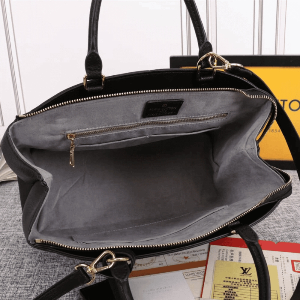 LOUIS VUITTON GRAND PALAIS BICOLOR MONOGRAM EMPREINTE BLACK AND BEIGE 34CM - Image 3