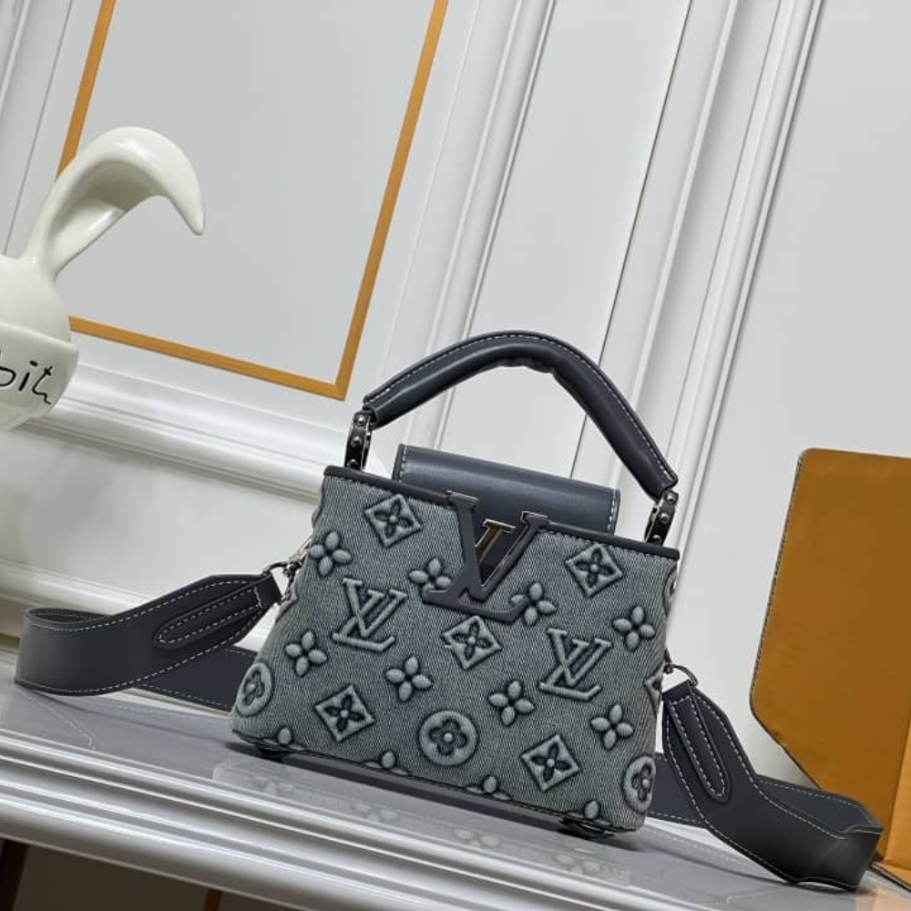 Alternative view of LOUIS VUITTON CAPUCINES MINI DENIM BLUE 21CM
