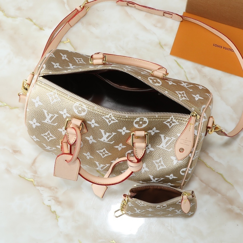 LOUIS VUITTON SPEEDY P9 BANDOULIÈRE 30 KINSUGI GOLD 30CM M15283 - Image 9