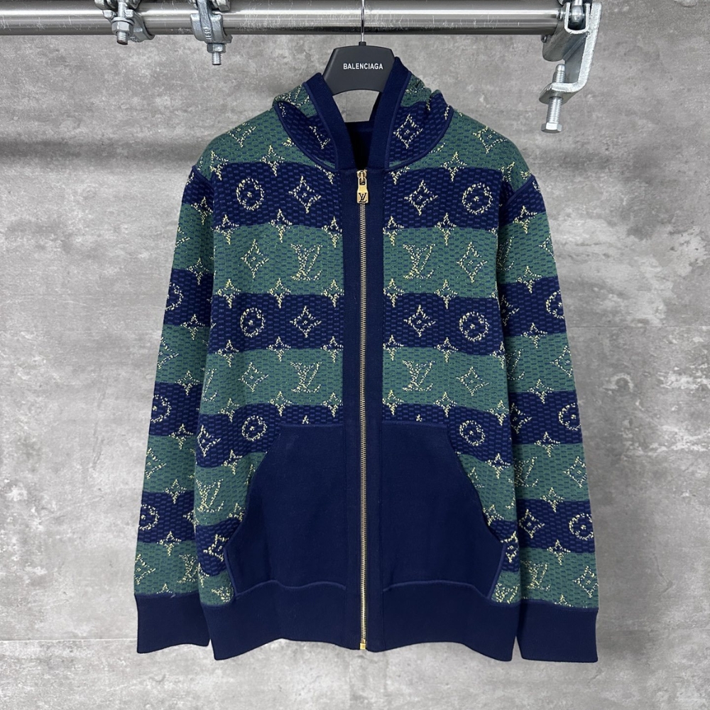 Alternative view of LOUIS VUITTON MONOGRAM DOUBLE FACE REVERSIBLE HOODIE DARK NIGHT BLUE 1AIJZ7