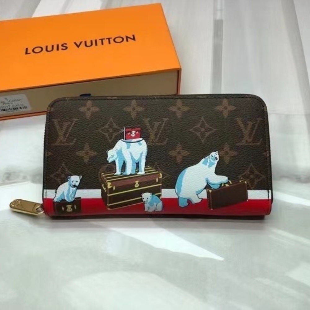 Alternative view of LOUIS VUITTON MONOGRAM CANVAS POLAR BEAR SARAH WALLET 19CM M62086