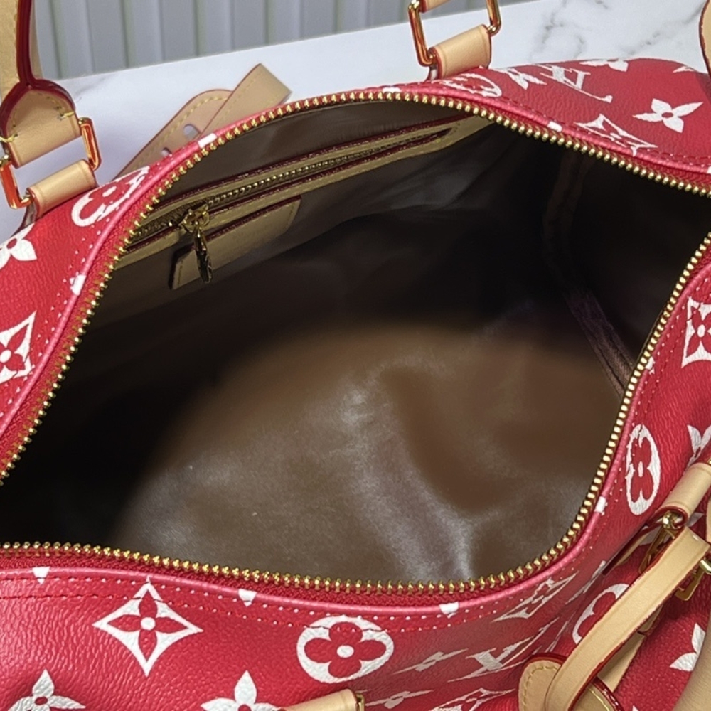 LOUIS VUITTON SPEEDY P9 BANDOULIÈRE 30 AUTRUCHE RED 30CM M14067 - Image 9