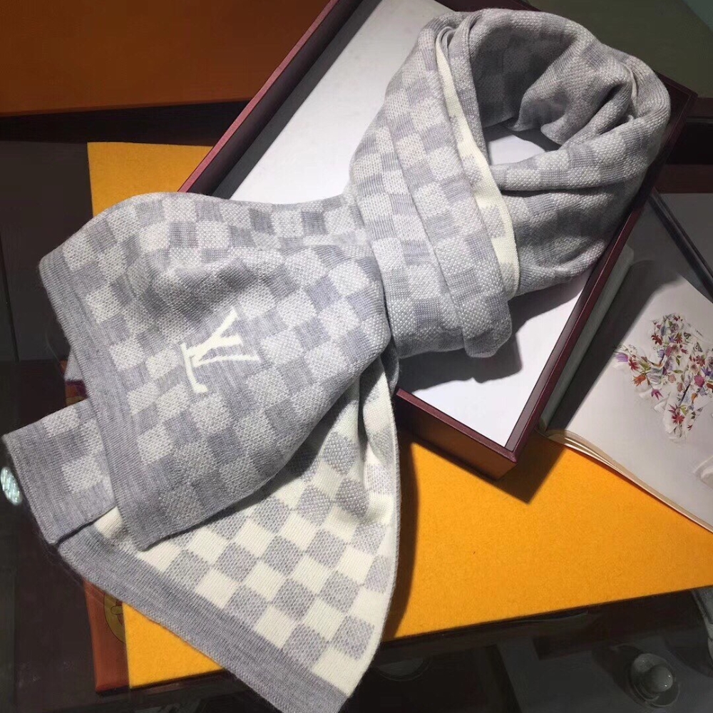 Alternative view of LOUIS VUITTON ECHARP PETIT GREY DAMIER SCARF 200CM M70517