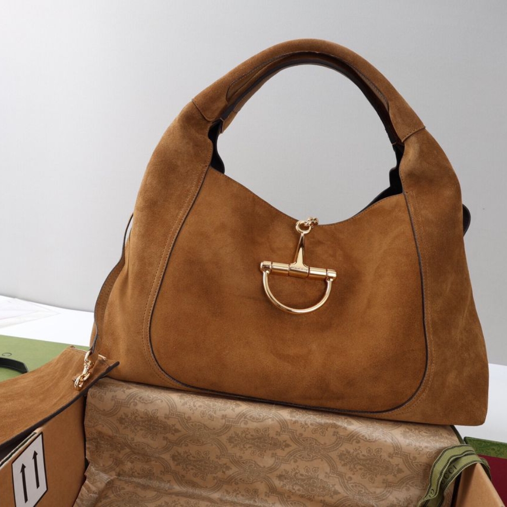 Alternative view of [SUPER VIP 1:1] GUCCI SOFTBIT MAXI SHOULDER BAG BROWN SUEDE 46CM ‎837466 AAFLB 2118
