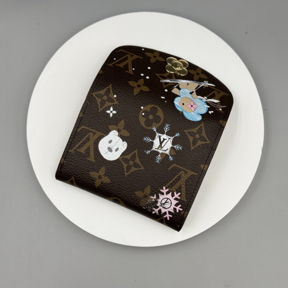 LOUIS VUITTON ROSALIE COIN PURSE AZUR FROST 12CM M12239 - Image 4