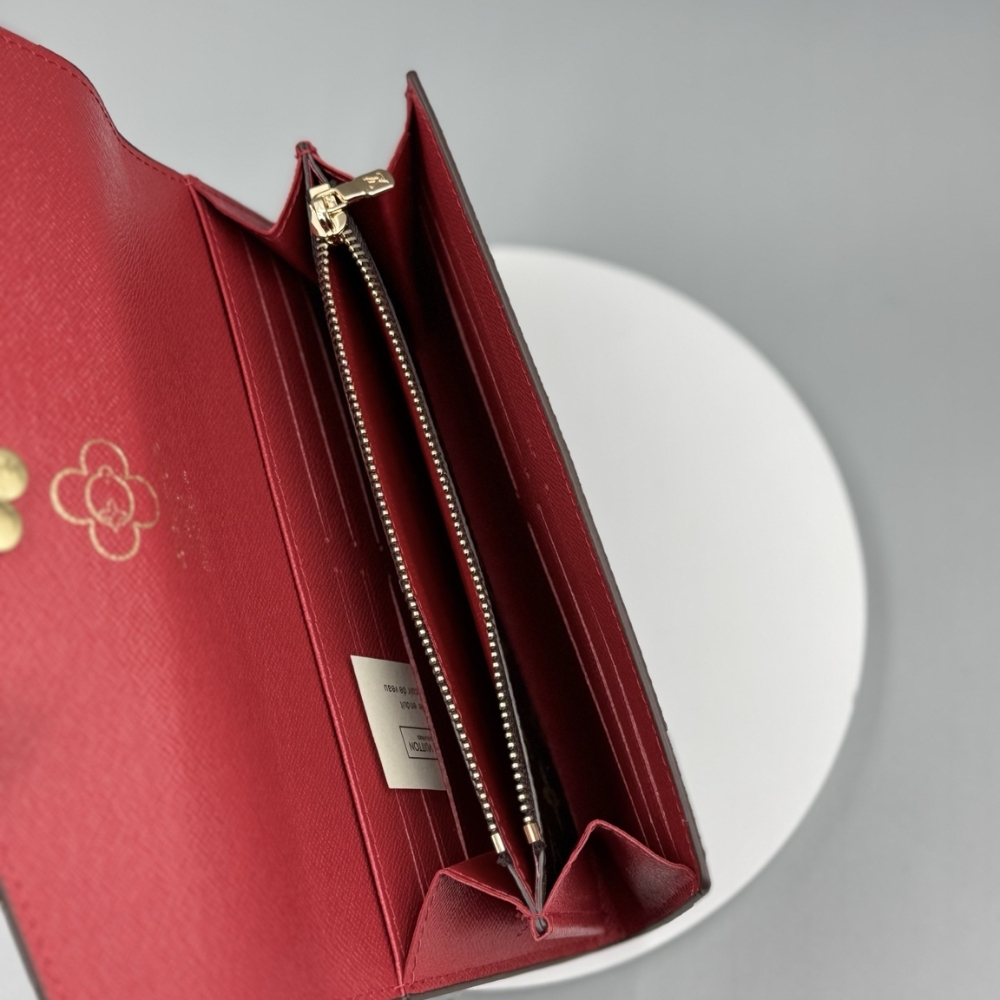 LOUIS VUITTON SARAH WALLET CANDY RED 19CM M12207 - Image 8