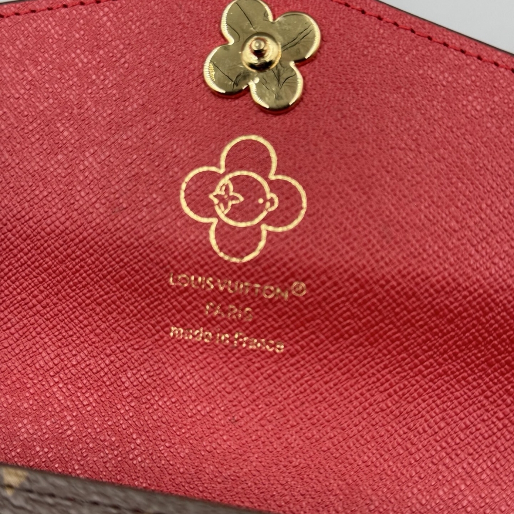 LOUIS VUITTON SARAH WALLET CANDY RED 19CM M12207 - Image 6