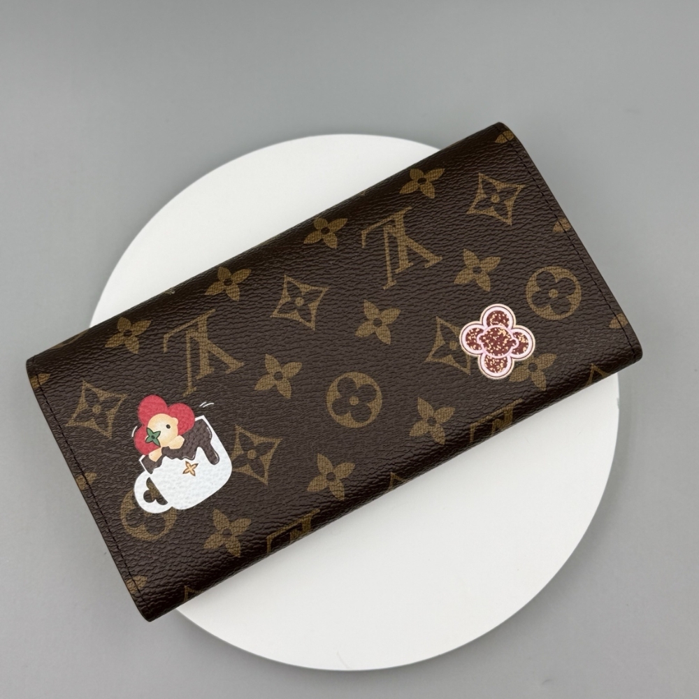LOUIS VUITTON SARAH WALLET CANDY RED 19CM M12207 - Image 3