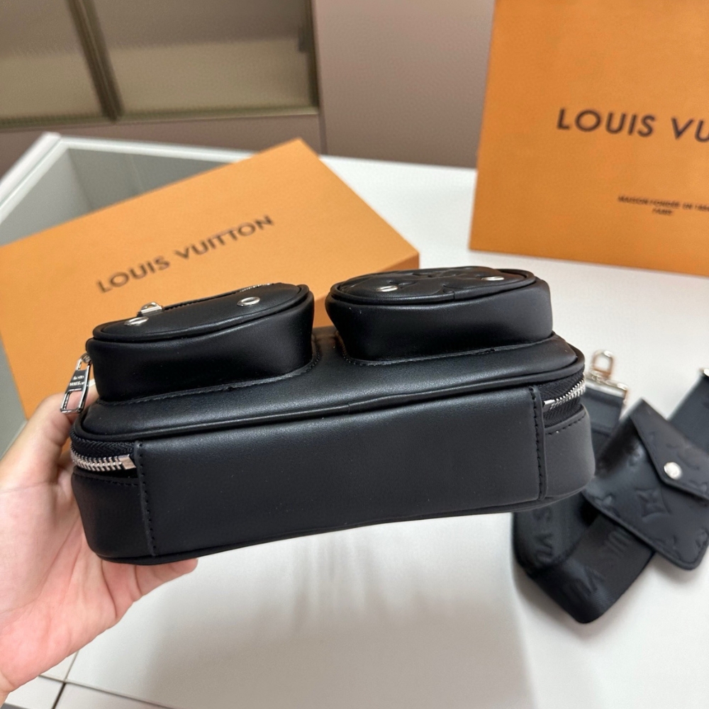 LOUIS VUITTON UTILITY CROSSBODY BAG BLACK 18CM M80450 - Image 7