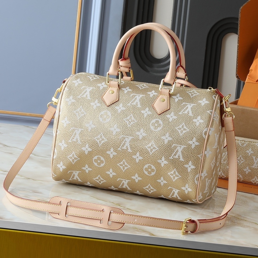 LOUIS VUITTON SPEEDY P9 BANDOULIÈRE 30 KINSUGI GOLD 30CM M15283 - Image 4
