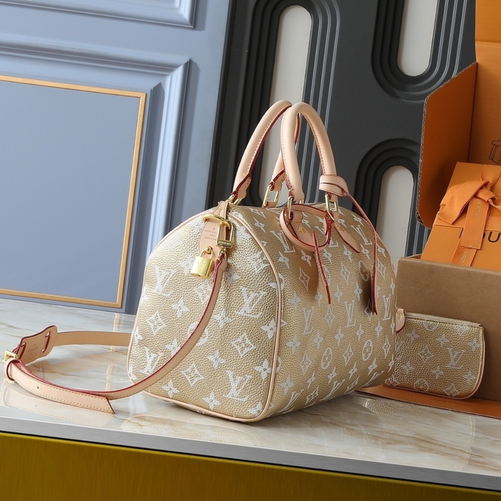 LOUIS VUITTON SPEEDY P9 BANDOULIÈRE 30 KINSUGI GOLD 30CM M15283 - Image 3