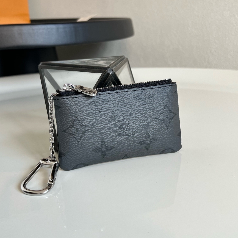 Alternative view of LOUIS VUITTON KEY POUCH MONOGRAM ECLIPSE 12CM M80905