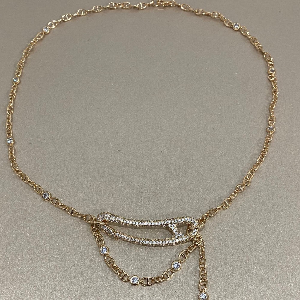 Alternative view of HERMES CHAINE DANCRE PUNK NECKLACE GOLD H217232B 00ST