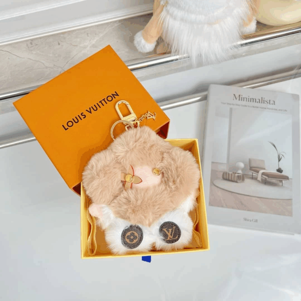 Alternative view of LOUIS VUITTON DOUDOU VIVIENNE MINI BEIGE WHITE GI0954