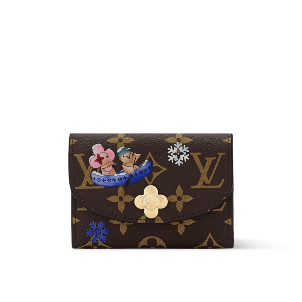 LOUIS VUITTON ROSALIE COIN PURSE MONOGRAM BLUE FROST 12CM M15323