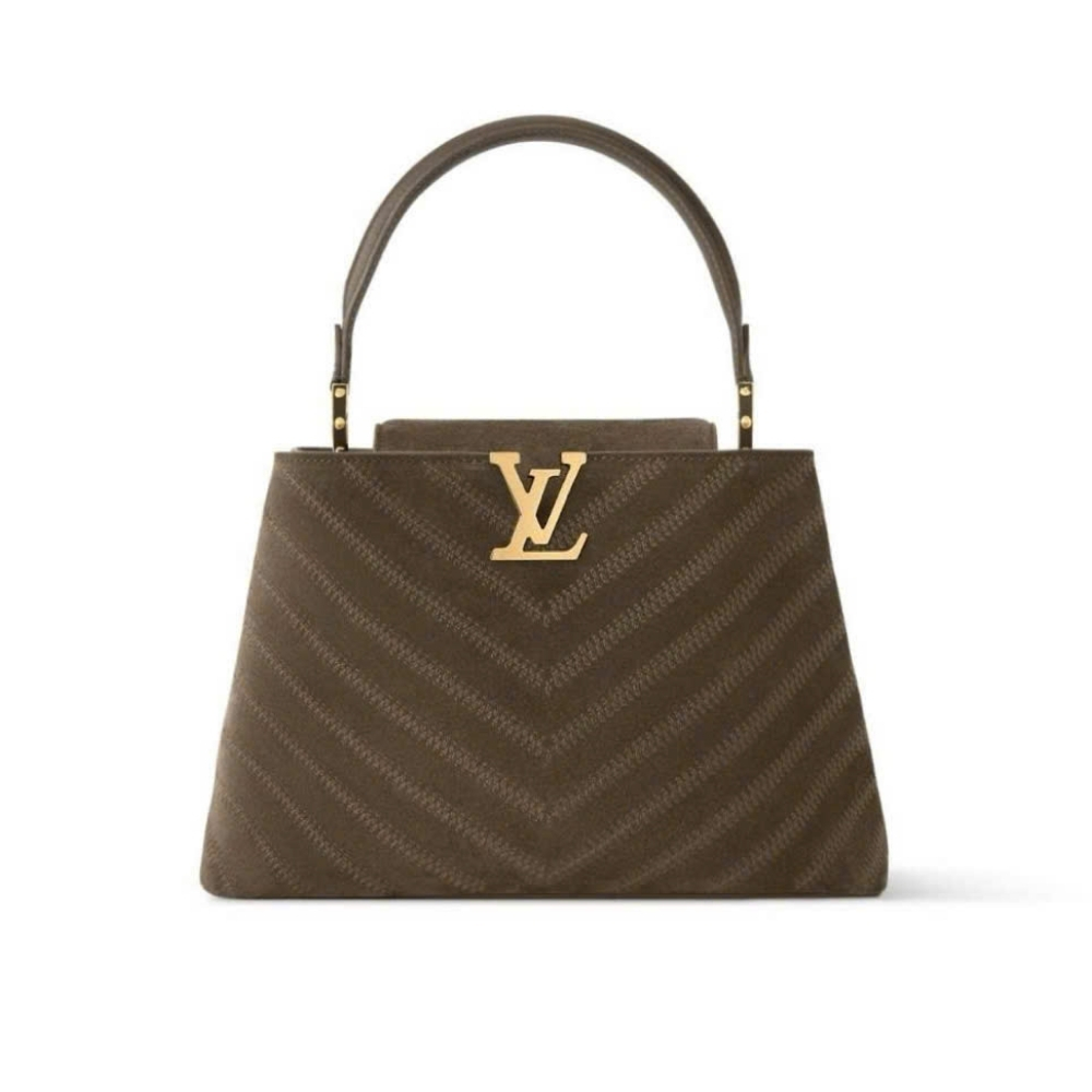 LOUIS VUITTON CAPUCINES BB BAG DARK BROWN 27CM