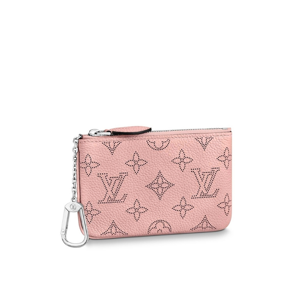 LOUIS VUITTON LV MONOGRAM MAHINA LEATHER KEY HOLDER LIGHT PINK 13CM M69508