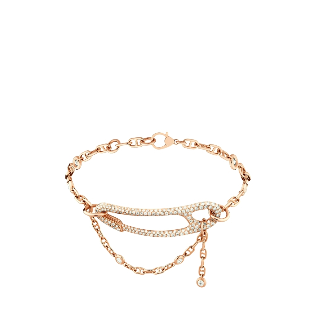 HERMES CHAINE DANCRE PUNK BRACELET GOLD H217431B 00SH