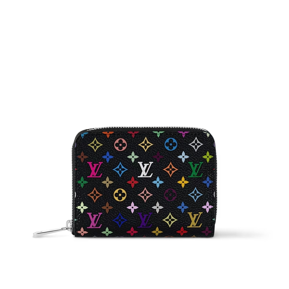 LOUIS VUITTON X MURAKAMI ZIPPY COIN PURSE BLACK 11CM M13409