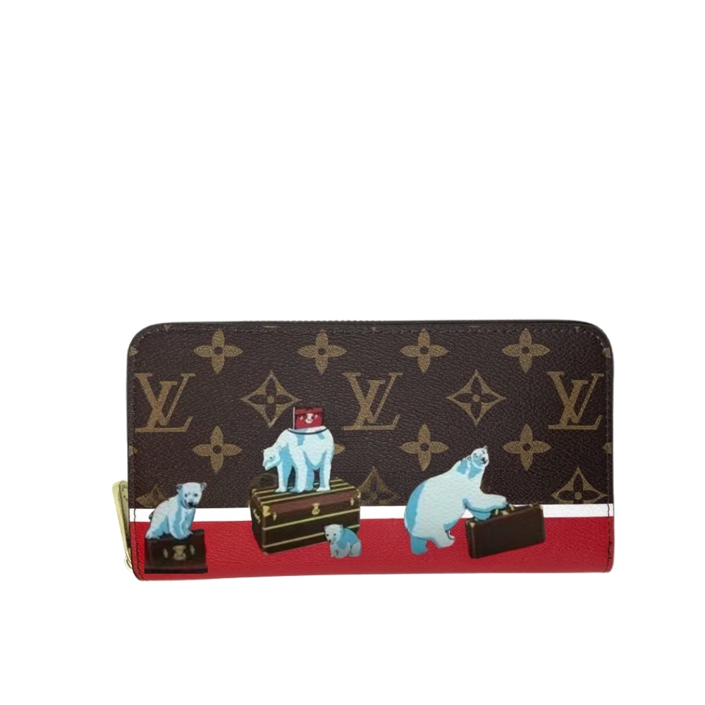 LOUIS VUITTON MONOGRAM CANVAS POLAR BEAR SARAH WALLET 19CM M62086