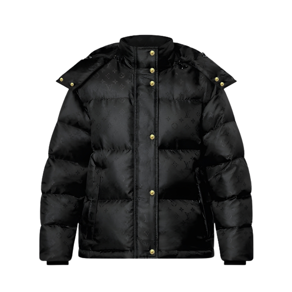 LOUIS VUITTON MONOGRAM PUFFER JACKET BLACK 1AGAEM